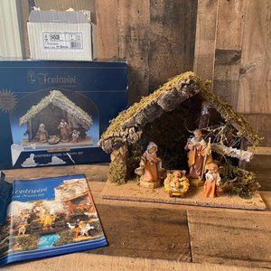 Vintage fontanini christmas manger scene nativity angel and shepherd set 54508